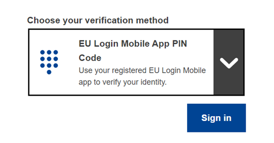 метод за идентификация в eu login